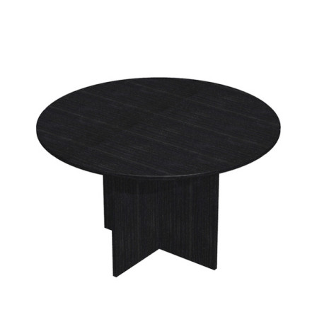 Tavolo riunione Easy - 4 posti - diametro 120 cm - altezza 72 cm - nero venato
