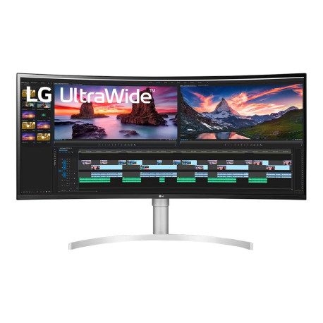 LG UltraWide 38WN95CP-W - Monitor a LED - curvato - 38" - 3840 x 1600 UltraWide QHD+ @ 144 Hz - Nano IPS - 450 cd/m² - 1000:1 -