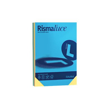 FAVINI Rismaluce Mix - 6 colori - A3 (297 x 420 mm) - 140 g/m² - 200 fogli carta comune