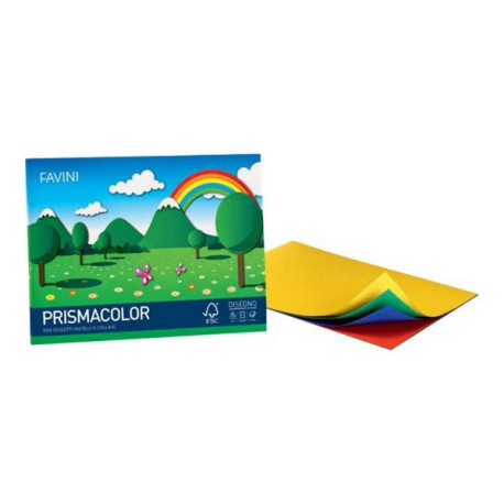 FAVINI school KIDS Prismacolor - Album - 240 x 330 mm - 10 fogli - assortiti