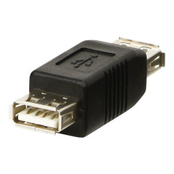 Lindy - Adattatore maschio/femmina USB - USB (F) a USB (F) - nero