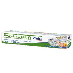 Roll pellicola trasparente - con seghetto - 300 mm x 300 m - PVC - Cuki Professional
