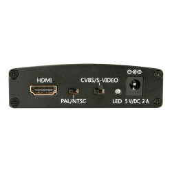 Lindy - Adattatore video / audio - S-Video / composite video / audio - HDMI femmina a mini-DIN a 4 pin, RCA femmina - nero