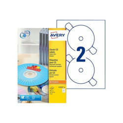 Avery - Bianco - 117 mm round 50 etichette (25 foglio(i) x 2) etichette CD/DVD