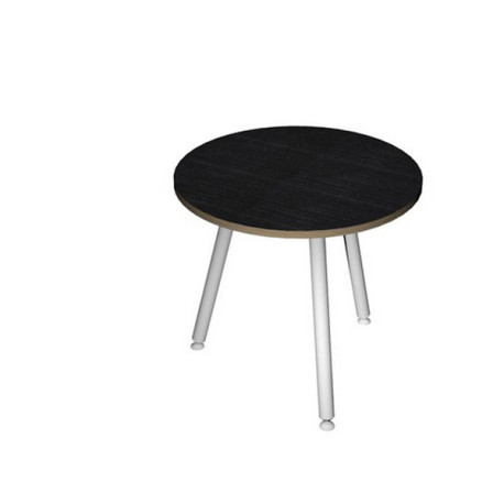 Tavolo riunione tondo Skinny Metal - diametro 80 cm - nero venato