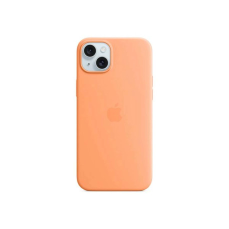 Apple - Cover per cellulare - Compatibilità MagSafe - silicone - sorbetto all'arancio - per iPhone 15 Plus