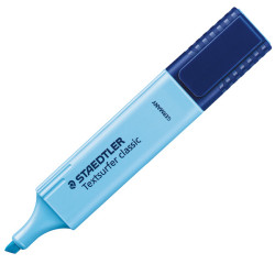 Evidenziatore Textsurfer Classic - punta a scalpello - tratto da 1,0-5,0mm - azzurro - Staedtler
