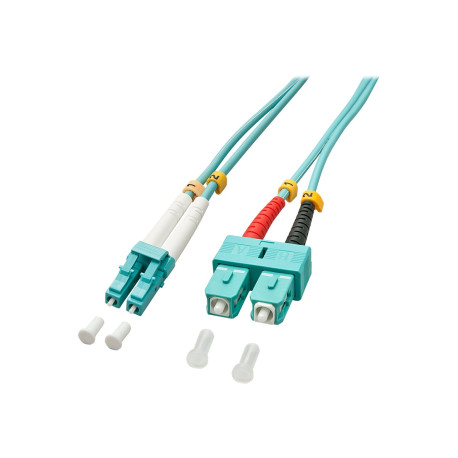 Lindy - Cavo patch - SC multi-mode (M) a LC multi-mode (M) - 2 m - fibra ottica - duplex - 50 / 125 micron - OM3 - senza alogen