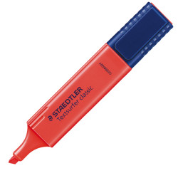 Evidenziatore Textsurfer Classic - punta a scalpello - tratto da 1,0-5,0mm - rosso - Staedtler