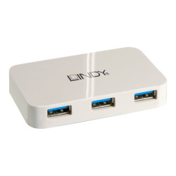 Lindy 4 Port USB 3.0 Hub Basic - Hub - 4 x SuperSpeed USB 3.0 - desktop