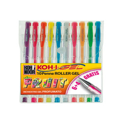 Roller gel colorati - colori fruit - Koh.I.Noor - astuccio 10 roller