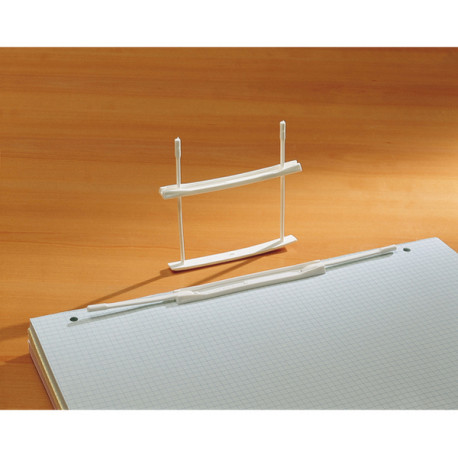 Fastener fermafogli - plastica - passo 80 mm - capacità 6 cm - bianco - Fellowes - conf. 12 pezzi