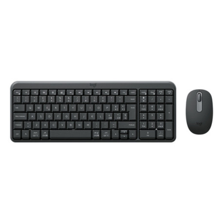 Logitech MK250 Compact Bluetooth Wireless Combo, Wireless, RF senza fili + Bluetooth, Grafite, Mouse incluso
