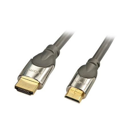 Lindy CROMO High-Speed-HDMI-Kabel mit Ethernet - Cavo HDMI con Ethernet - HDMI maschio a 19 pin mini HDMI Type C maschio - 1 m 