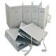 Faldone - legacci rivettati - 35 x 25 cm - dorso 18 cm - grigio - Euro-cart