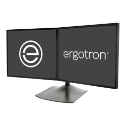 Ergotron DS100 - Supporto - orrizontale - per 2 display LCD - Alluminio, acciaio - nero - dimensione schermo: fino a 24" - desk