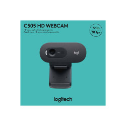 Logitech C505 - Webcam - colore - 720p - focale fisso - audio - USB