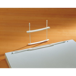 Fastener fermafogli - plastica - passo 80 mm - capacità 6 cm - bianco - Fellowes - conf. 100 pezzi