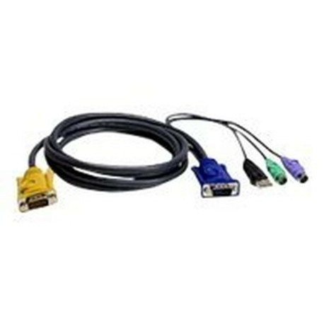 ATEN 2L-5303UP - Cavo tastiera / video / mouse (KVM) - USB, PS/2, HD-15 (VGA) (M) a SPHD a 18 pin (M) - 3 m