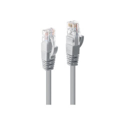 Lindy - Cavo patch - RJ-45 (M) a RJ-45 (M) - 30 m - UTP - CAT 6 - stampato, antiaggrovigliamento, bloccato - grigio