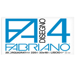 Album F4 - 33 x 48 cm - 220 gr - 20 fogli - liscio squadrato - Fabriano
