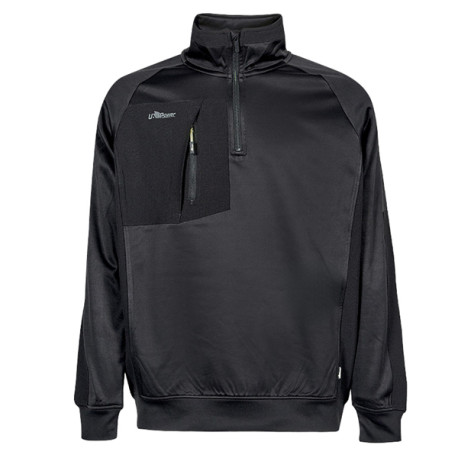Felpa mezza zip Leeds - taglia XXL - nero - U-Power