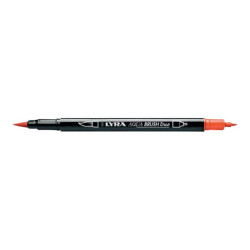 Lyra Aqua Brush Duo - Combinazione pennello e penna con punta in fibra - carminio chiaro - inchiostro base acqua - 2 mm / 4 mm 