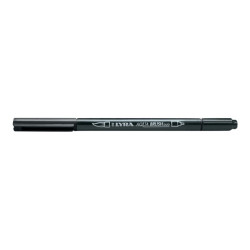 Lyra Aqua Brush Duo - Combinazione pennello e penna con punta in fibra - nero medio - inchiostro base acqua - 2 mm / 4 mm - fin