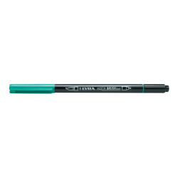 Lyra Aqua Brush Duo - Combinazione pennello e penna con punta in fibra - verde permanente - inchiostro base acqua - 2 mm / 4 mm