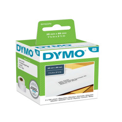 Rotolo 130 etichette LW 990100 - 28 x 89 mm - carta - indirizzi standard -bianco - Dymo - conf. 2 rotoli
