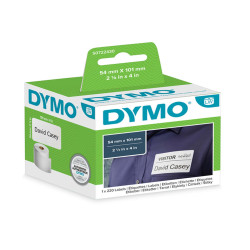Rotolo 220 etichette LW - 990140 - 54 x 101 - carta - spedizione/badge - bianco - Dymo