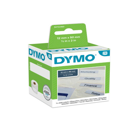 Rotolo 220 etichette LW 990170 - 12 x 50 mm - carta - cartelle sospese - bianco - Dymo