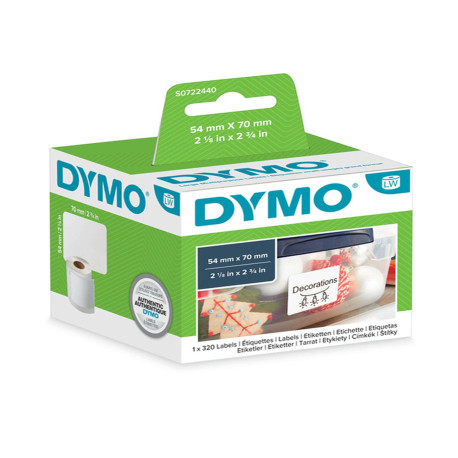 Rotolo 320 etichette LW 990150 - 54 x 70 mm - carta - multiuso - bianco - Dymo