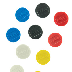 Magneti - diametro 3,8 cm - colori assortiti - Nobo - conf. 10 pezzi
