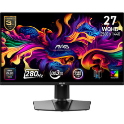 MSI MAG 271QP QD-OLED X28, 67,3 cm (26.5"), 2560 x 1440 Pixel, Wide Quad HD, QD-OLED, 0,03 ms, Nero