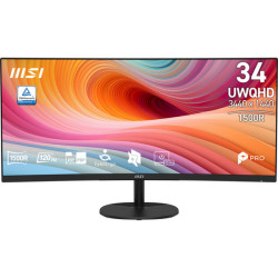 MSI Pro MP341CQ E12, 86,4 cm (34"), 3440 x 1440 Pixel, UltraWide Quad HD, 4 ms, Nero