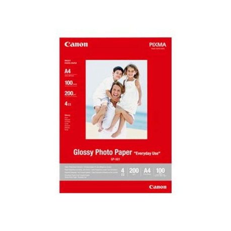 Canon GP-501 - Lucido - A4 (210 x 297 mm) - 200 g/m² - 100 fogli carta fotografica - per PIXMA iP90, MG2555, mini260, MP180, MP
