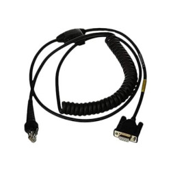 Honeywell - Cavo seriale - DB-9 (F) - 3 m - avvolto a spirale - nero - per Hyperion 1300g- Voyager 1200g, 1250g- Xenon 1902