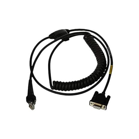 Honeywell - Cavo seriale - DB-9 (F) - 3 m - avvolto a spirale - nero - per Hyperion 1300g- Voyager 1200g, 1250g- Xenon 1902