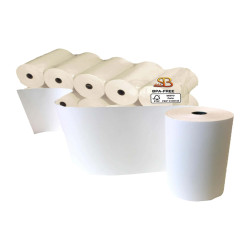 Rotolo per calcolatrice e stampante - 57 mm x 40 m - 55 gr - diametro esterno 55 mm - anima 12 mm - carta termica BPA free - Sa