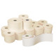 Rotolo per POS e carta di credito - 57 mm x 20 m - 53 gr - diametro esterno 64 mm - anima 12 mm - carta chimica a 2 copie - Sab
