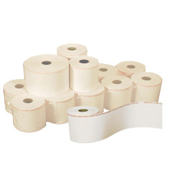 Rotolo per POS e carta di credito - 57 mm x 20 m - 53 gr - diametro esterno 64 mm - anima 12 mm - carta chimica a 2 copie - Sab