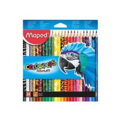 Maped Color'Peps Animals - Pastello colorato - colori assortiti (pacchetto di 24)