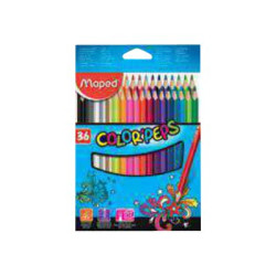 Maped Color'Peps Classic - Pastello colorato - morbido - colori brillanti assortiti - 2.9 mm (pacchetto di 36)