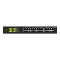 NETGEAR GS324P - Switch - unmanaged - 16 x 10/100/1000 (PoE+) + 8 x 10/100/1000 - desktop, montabile su rack - PoE+ (190 W)