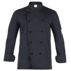 Giacca cuoco Adriano - da uomo - manica lunga - taglia M - nero - Giblor's