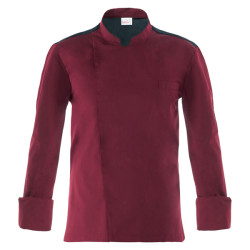 Giacca cuoco Raul - da uomo - manica lunga - taglia S - bordeaux - Giblor's