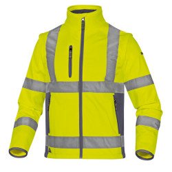 Giacca Softshell Moonlight 2 alta visibilità - poliestere - taglia M - giallo fluo - Deltaplus