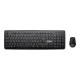 Nilox KIT CW30 - Set mouse e tastiera - senza fili - 2.4 GHz - QWERTY - italiana - nero - retail