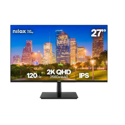 Nilox MONITOR 27 2K IPS 120 HZ HDMI Y DP, 68,6 cm (27"), 2560 x 1440 Pixel, Quad HD, LCD, 4 ms, Nero